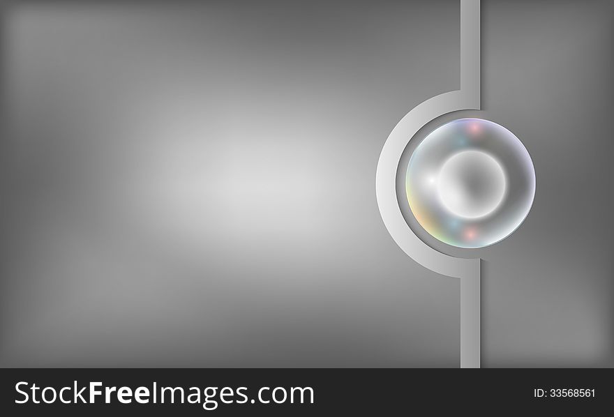 Gray abstract background with bubble