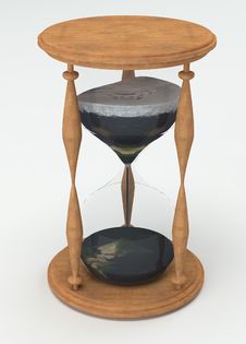 Hourglass Time Is Earth Stock Photography Hourglass Time Is Earth Stock Photography