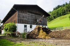 Barn In Austrian Farm Royalty Free Stock Image Barn In Austrian Farm Royalty Free Stock Image