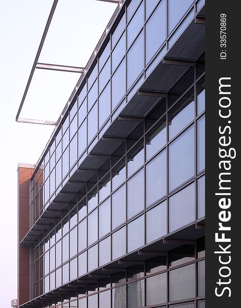 External structure of contemporary office building. External structure of contemporary office building