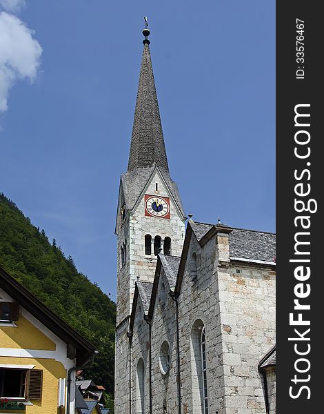 Evangelical church in Hallstatt, Austria.