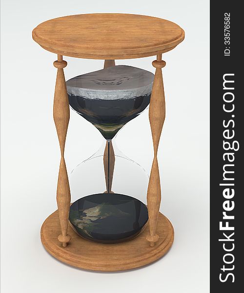 Hourglass time is earth