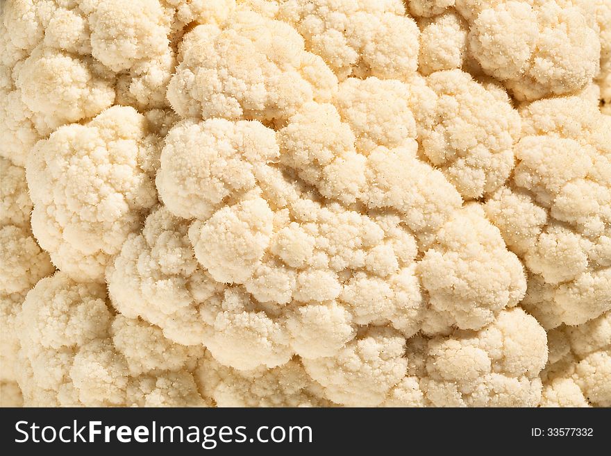 Cauliflower background textured closeup bumpy