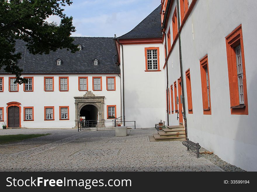 Courtyard Of Castle Ehrenstein In Ohrdruf, Thuringia, Germany