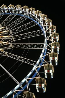 Ferry Wheel At Night 3 Royalty Free Stock Photos