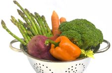 Fresh Vegetables On White Stock Photo