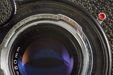 Old Photo Camera Lens Stock Photo