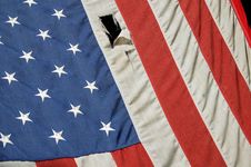 Torn And Worn American Flag Royalty Free Stock Images