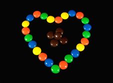 Chocolate Candy Heart Royalty Free Stock Photography Chocolate Candy Heart Royalty Free Stock Photography