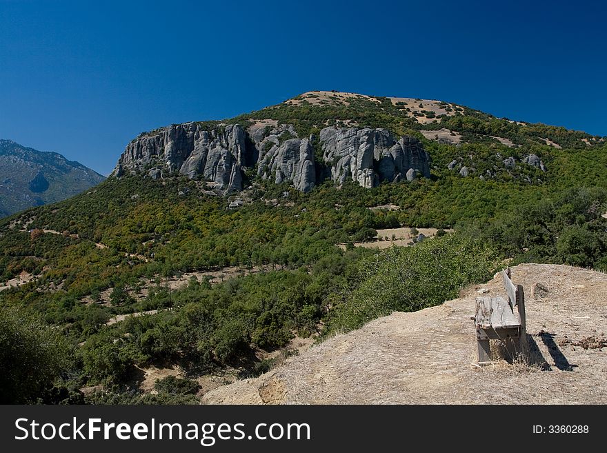 The Meteora stone at Thessalia, Pindos moutain. The Meteora stone at Thessalia, Pindos moutain