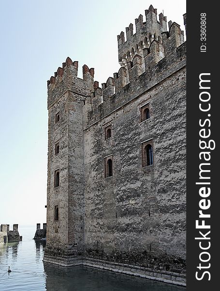 13th century castle in Sirmione (Lago di Garda), Italy. 13th century castle in Sirmione (Lago di Garda), Italy