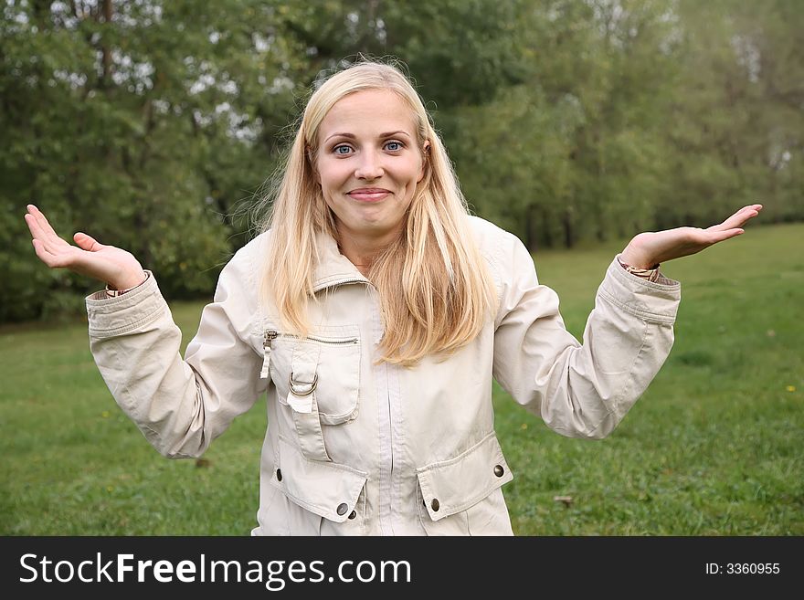 Pretty woman in the park