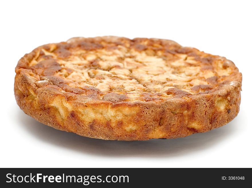 Series object on white - food - Apple pie. Series object on white - food - Apple pie