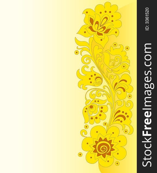 Decorative ornamental pattern with flowers. Decorative ornamental pattern with flowers