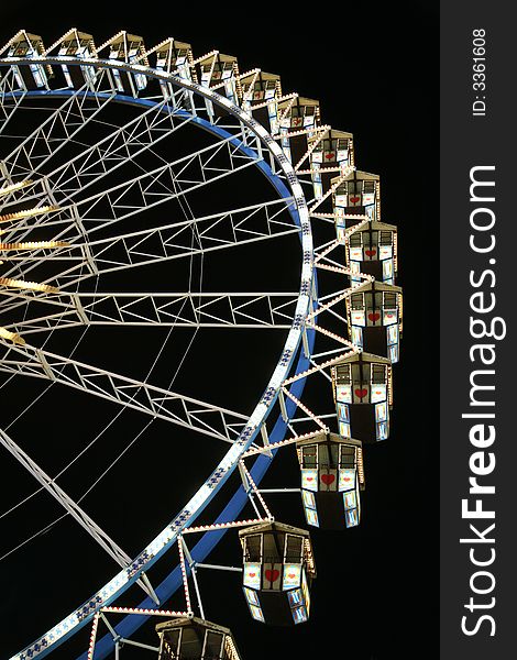 Ferry wheel against night sky. Ferry wheel against night sky