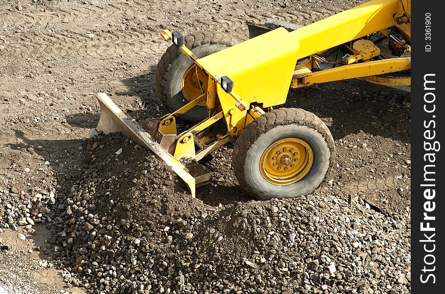 Caterpillar on the building site