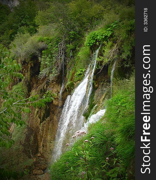 Waterfalls at Plitvice nature park in Croatia. Waterfalls at Plitvice nature park in Croatia