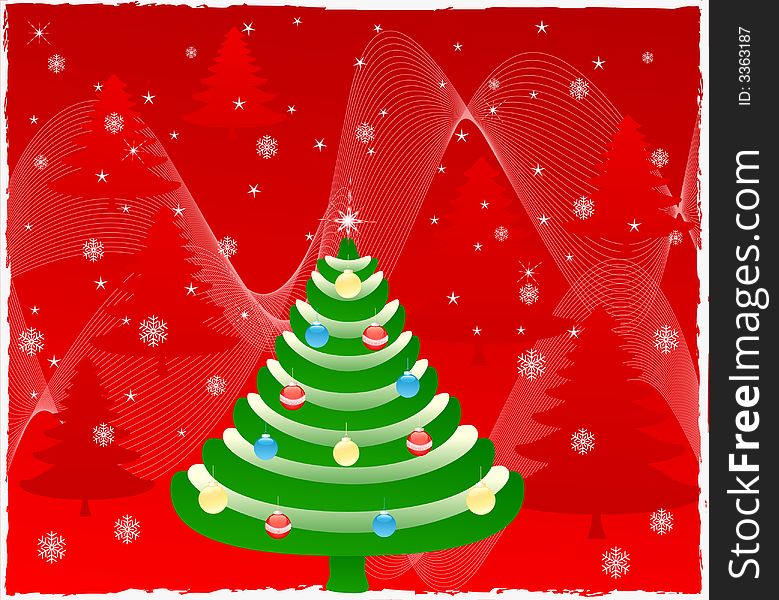 Abstract artistic Christmas decor vector background. Abstract artistic Christmas decor vector background