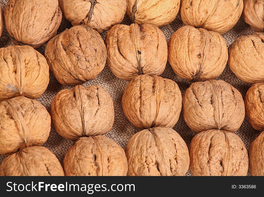Walnuts background - healthy organic food