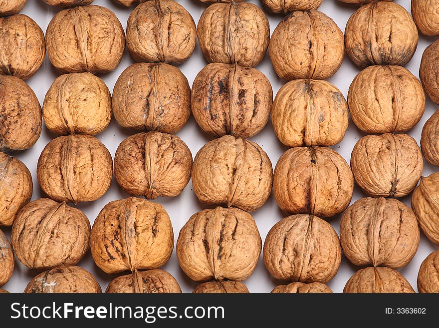 Walnuts background - healthy diet food