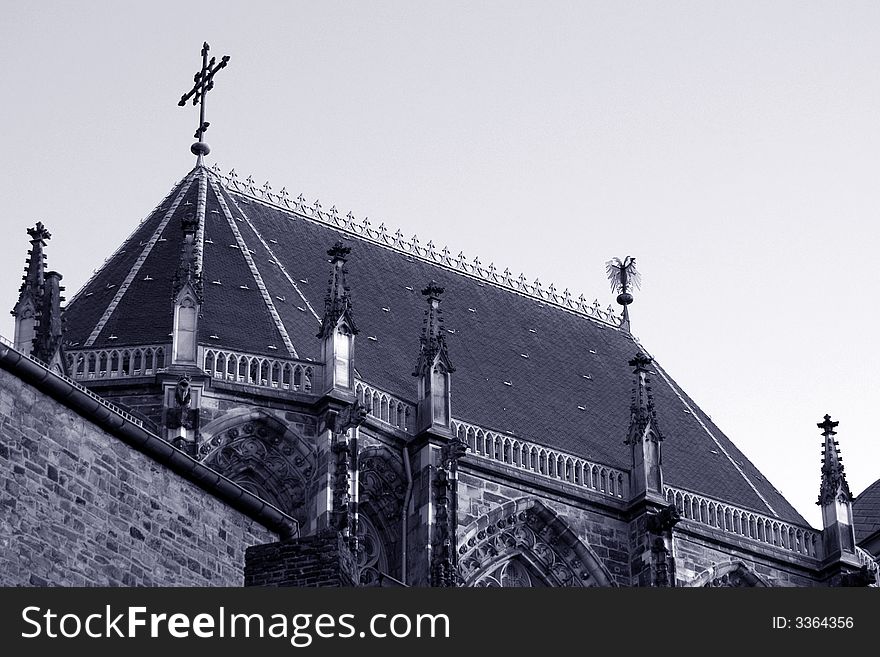 The old Dom Chapel in the city of Aache, Germany. The old Dom Chapel in the city of Aache, Germany.