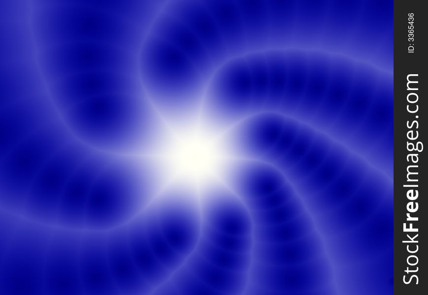 Generated fractal graphic - Blue spiral