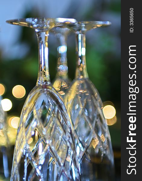 Closeup of champagne glasses against a blurred background. Closeup of champagne glasses against a blurred background