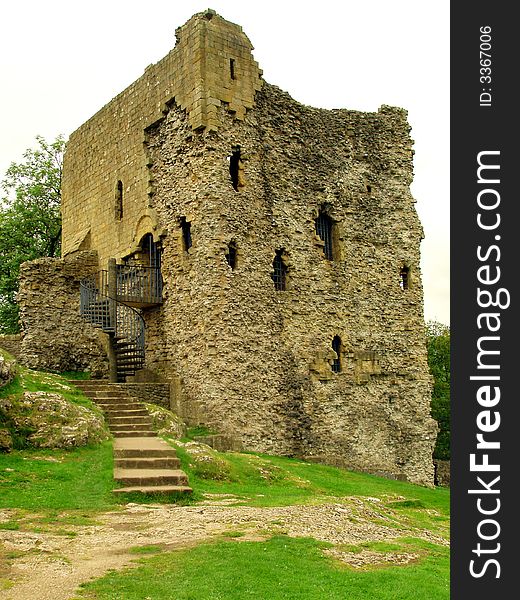 The main tower of Peveril castle