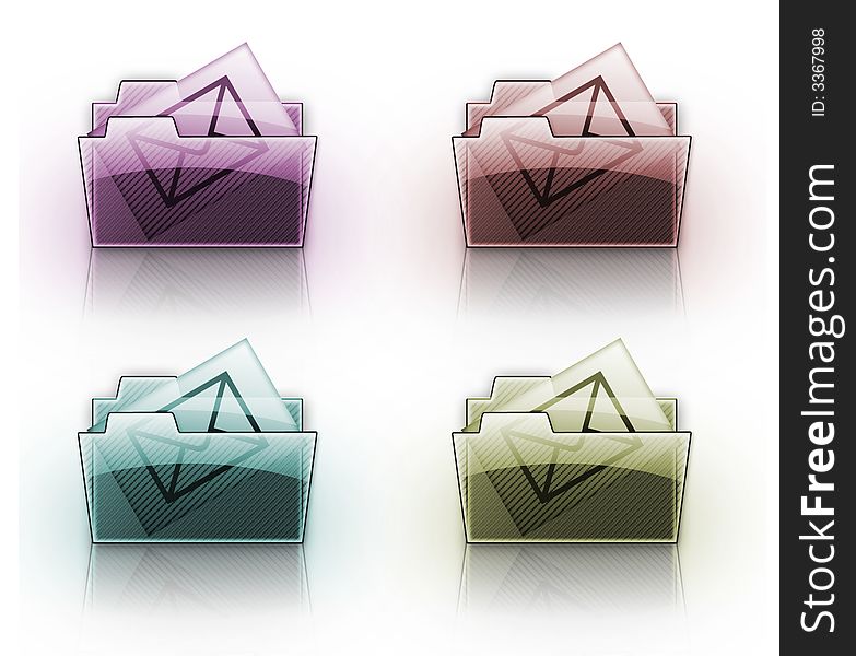 Mail folder button for designers