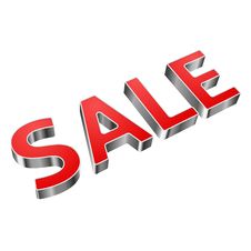 Metal And Red Word SALE Royalty Free Stock Photo