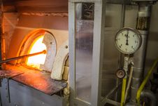 Furnaces In The Glass Factory Royalty Free Stock Image