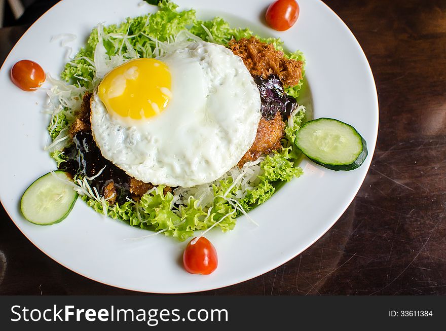 Salad With Egg On Top