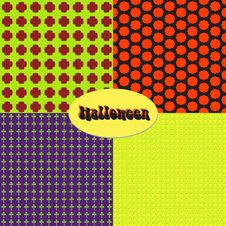 Set Halloween Pattern Royalty Free Stock Image
