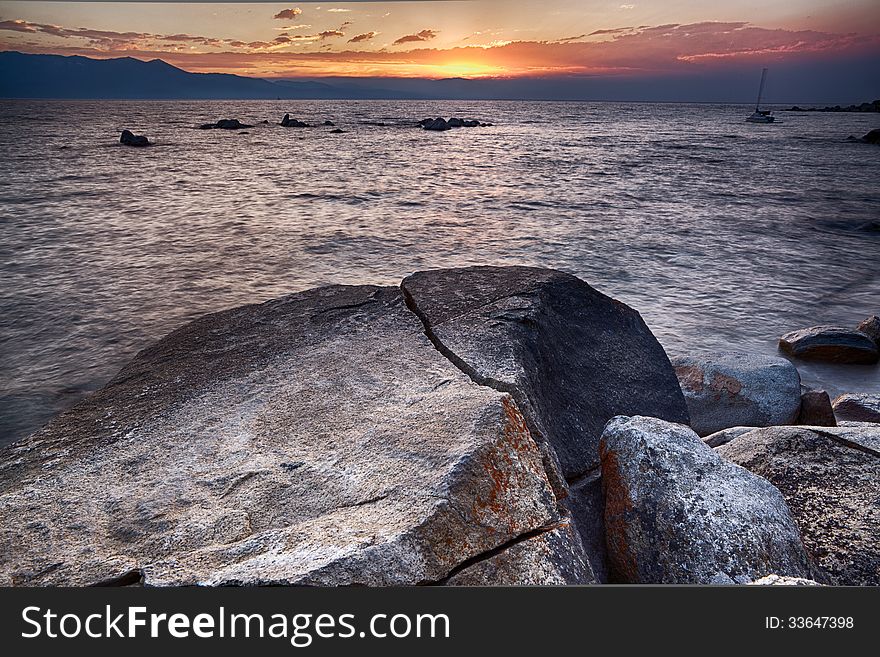 Rocks and Ocean in Pismo Beach California. Rocks and Ocean in Pismo Beach California