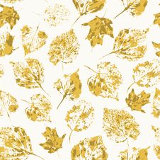 Seamless Texture With Stamped Autumn Leaves Stock Image Seamless Texture With Stamped Autumn Leaves Stock Image