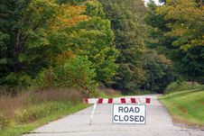Road Closed Royalty Free Stock Photography Road Closed Royalty Free Stock Photography