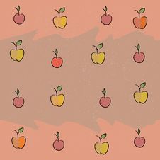 Seamless With The Image Of Fruit: Apples, Cherries, Plums Stock Photos Seamless With The Image Of Fruit: Apples, Cherries, Plums Stock Photos