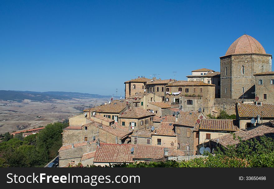 Skyline of Volterra, hill top Italian town, used as a location in one of the Twighlight films. Skyline of Volterra, hill top Italian town, used as a location in one of the Twighlight films.
