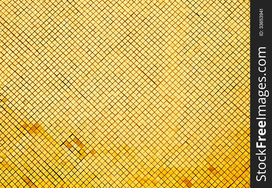 Yellow tiled wall
