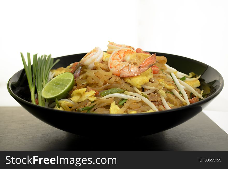 Thailand's national dishes, stir-fried rice noodles (Pad Thai). Thailand's national dishes, stir-fried rice noodles (Pad Thai)
