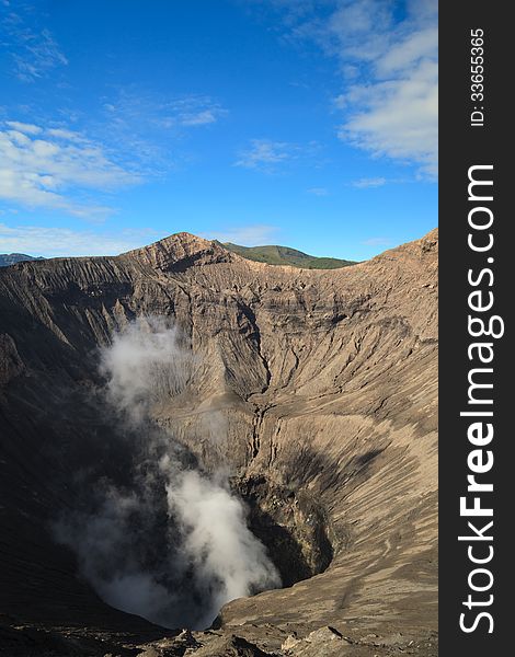 Creater of Bromo vocalno, East Java, Indonesia