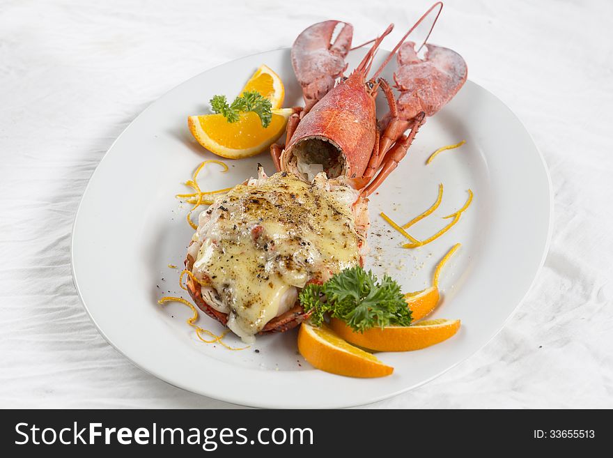 Baked lobster