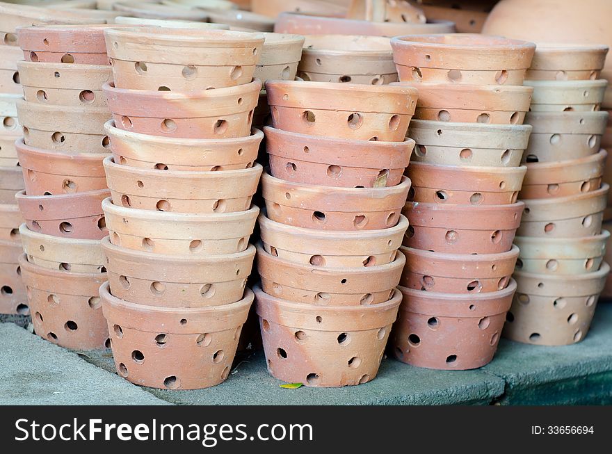 Clay pots