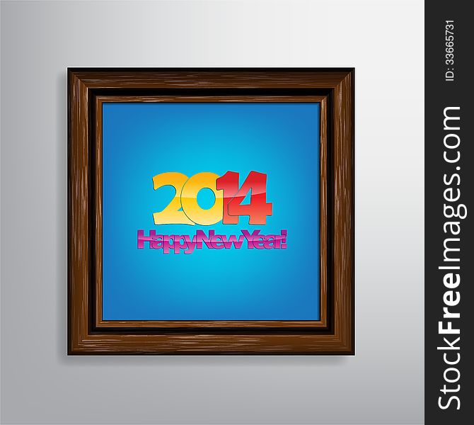 New year background with a wood frame. Typography background. New year background with a wood frame. Typography background