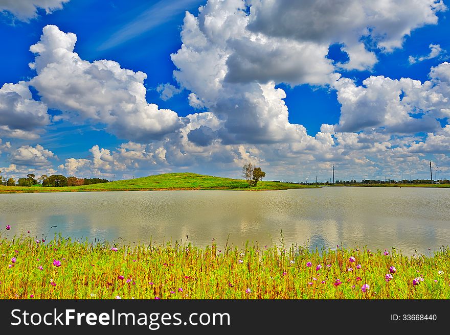 The lake landscape