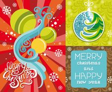 Happy New Year Lettering Greeting Card. Royalty Free Stock Photos Happy New Year Lettering Greeting Card. Royalty Free Stock Photos