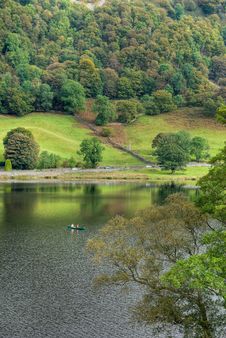 Canoeing On Rydal Water Royalty Free Stock Photos Canoeing On Rydal Water Royalty Free Stock Photos