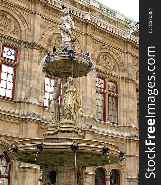 Detail of the fountain in Vienna, Austria. Detail of the fountain in Vienna, Austria