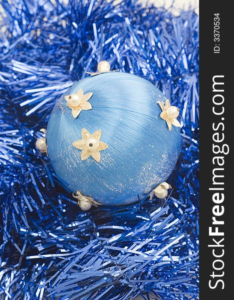 Blue Christmas tree bulb's with blue decorations. Blue Christmas tree bulb's with blue decorations.