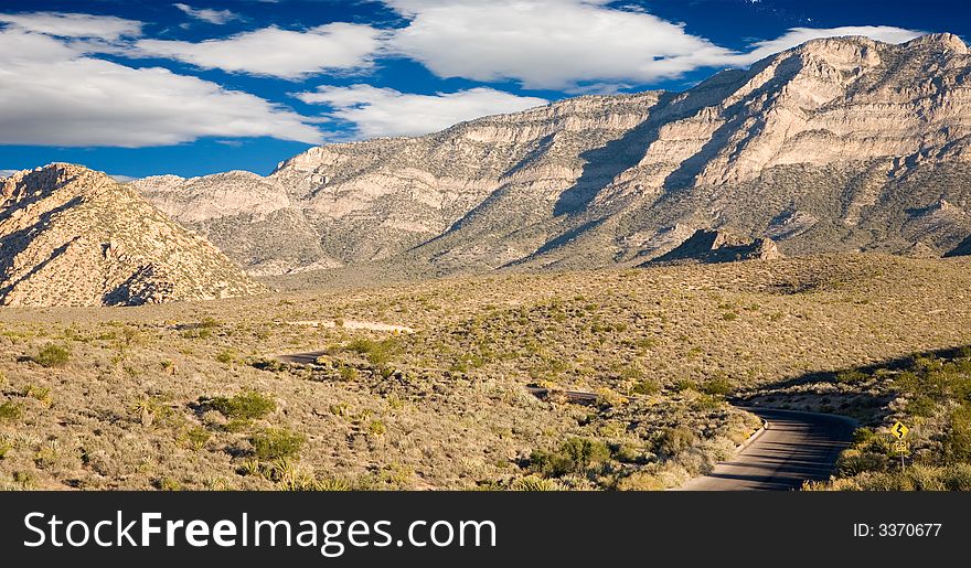 The mountains of Red Rock Canyon, Nevada early in the morning.